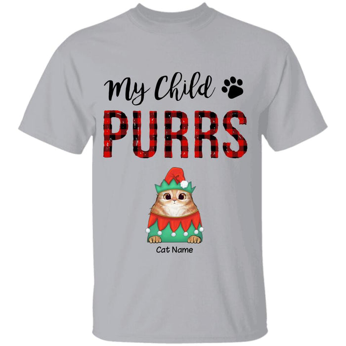 My Children Purr Christmas Personalized Cat T-Shirt TS-PT328