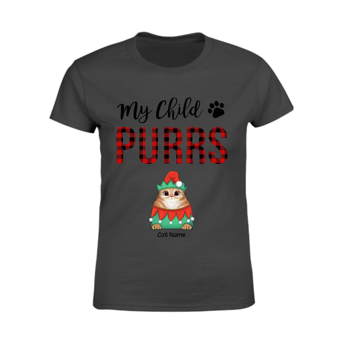 My Children Purr Christmas Personalized Cat T-Shirt TS-PT328