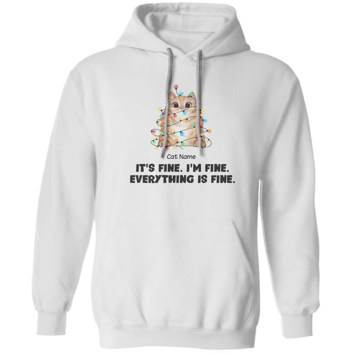 It's Fine I'm Fine Everything Is Fine Personalized Cat T-shirt TS-NN522