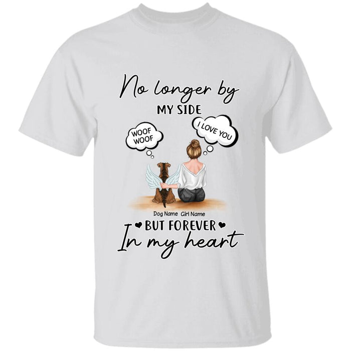 No Longer By My Side But Forever In My Heart Personalized Dog T-shirt TS-NB970