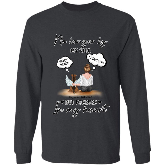 No Longer By My Side But Forever In My Heart Personalized Dog T-shirt TS-NB970