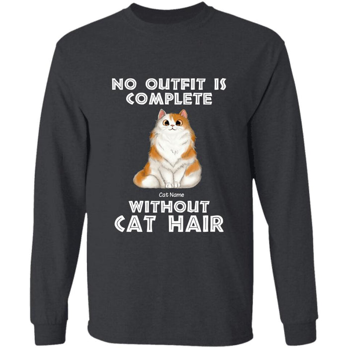 No Outfit Is Completed Without Cat Hair Personalized T-shirt TS-NB1009