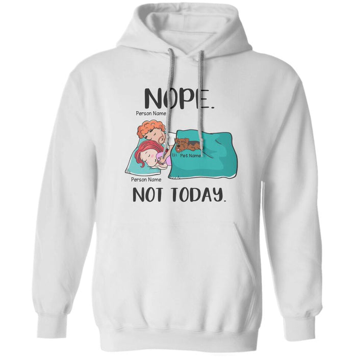 Nope Not Today Couple Personalized T-shirt TS-NN1090