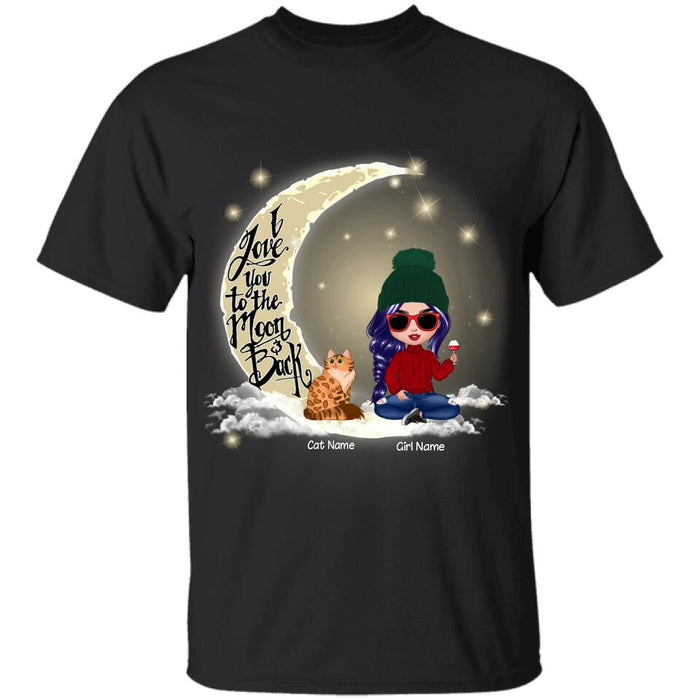 Love To The Moon And Back Doll Personalized Cat T-Shirt TS-PT1049