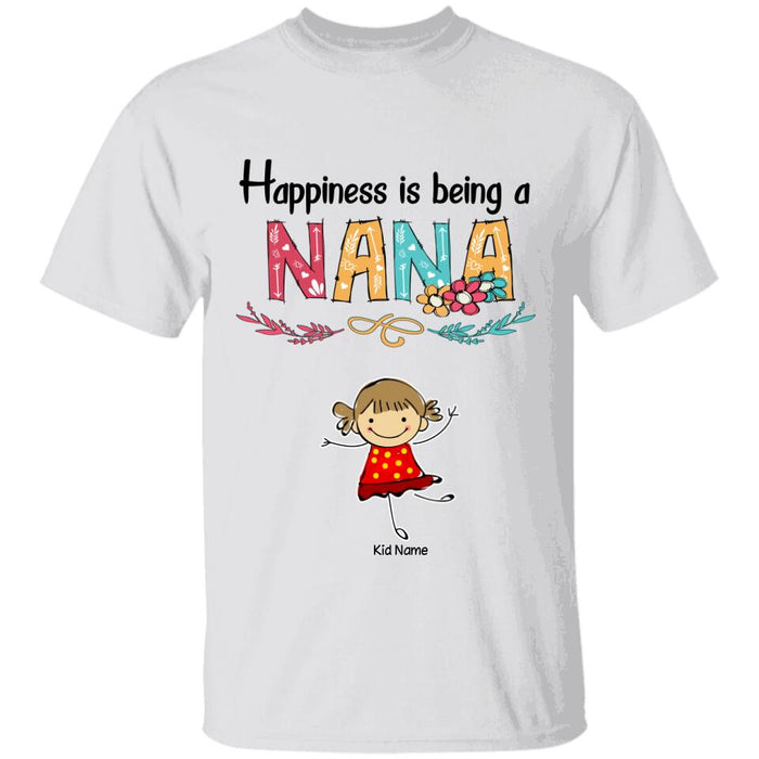 Happiness Is Being A Nana Personalized T-shirt TS-NB1371