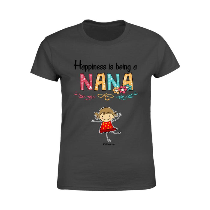 Happiness Is Being A Nana Personalized T-shirt TS-NB1371