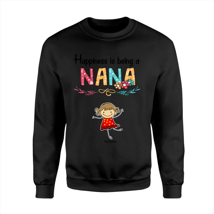 Happiness Is Being A Nana Personalized T-shirt TS-NB1371