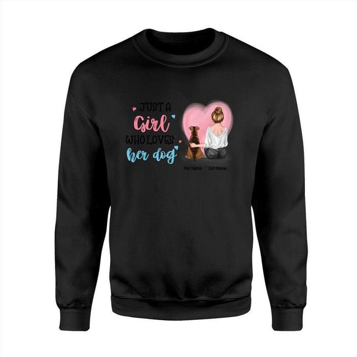 Just A Girl Who Loves Her Dogs Personalized T-Shirt TS-PT1584