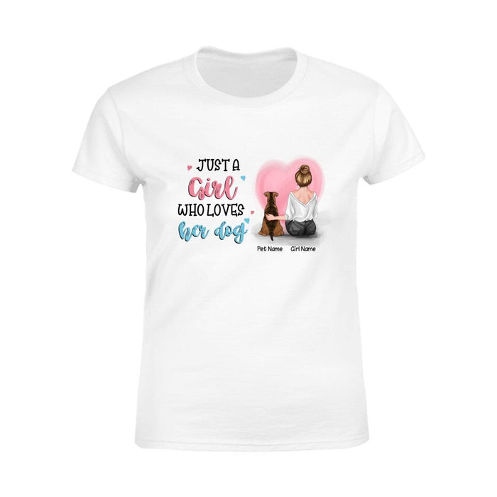 Just A Girl Who Loves Her Dogs Personalized T-Shirt TS-PT1584