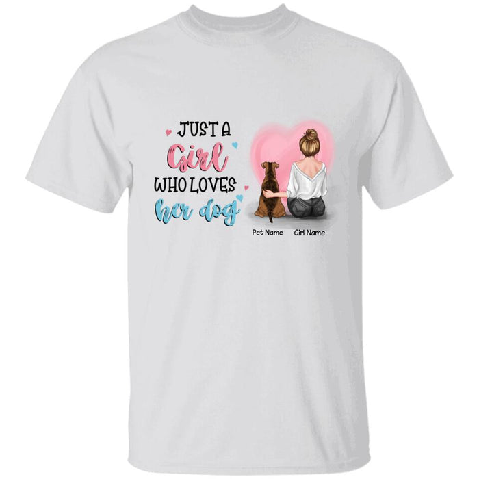 Just A Girl Who Loves Her Dogs Personalized T-Shirt TS-PT1584