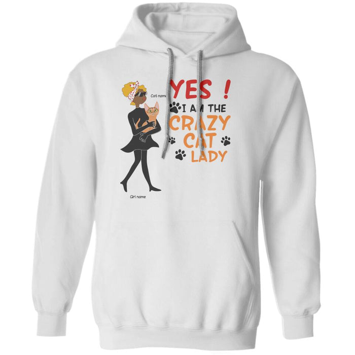 Yes I Am The Crazy Cat Lady Personalized T-shirt TS-NN1508