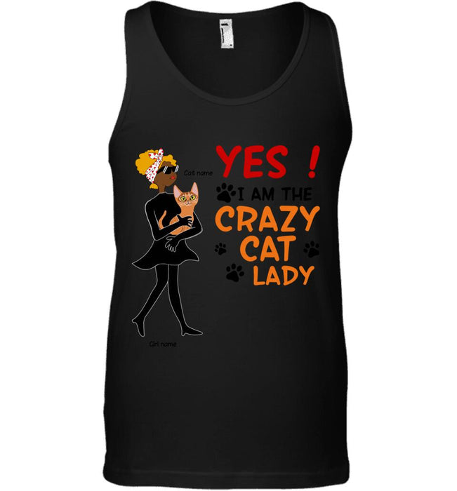 Yes I Am The Crazy Cat Lady Personalized T-shirt TS-NN1508