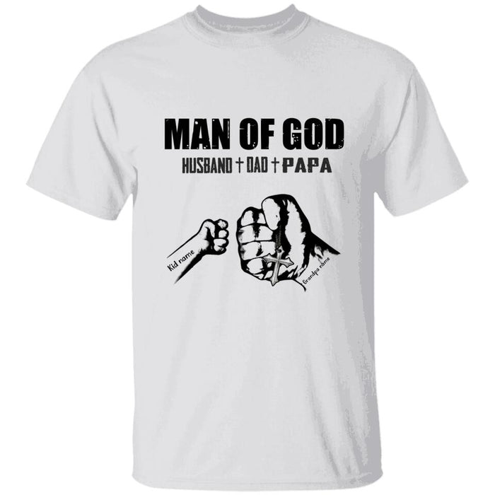 Man Of God Husband Dad Papa Personalized T-shirt TS-NB1599