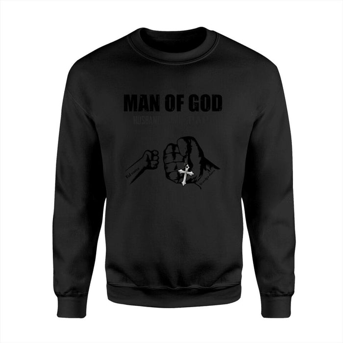 Man Of God Husband Dad Papa Personalized T-shirt TS-NB1599