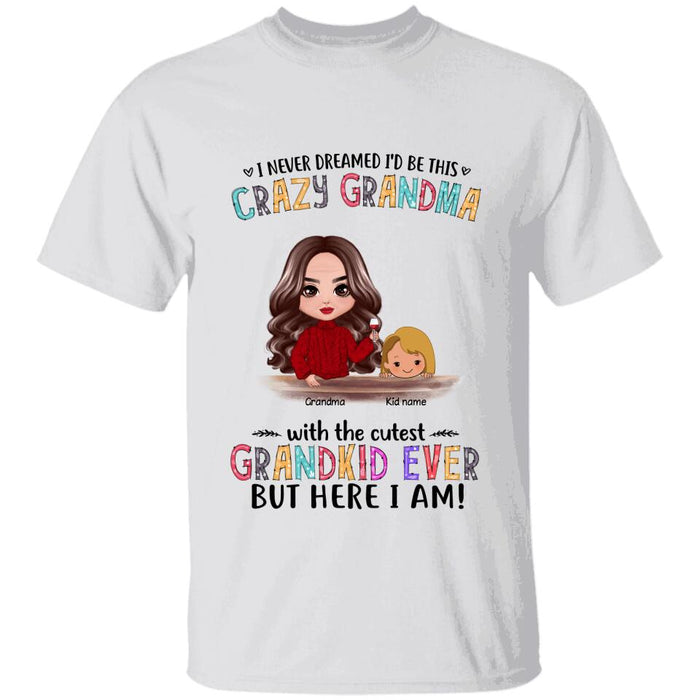 Funny Crazy Grandma With The Cutest Grandkids Personalized T-Shirt TS-PT1569