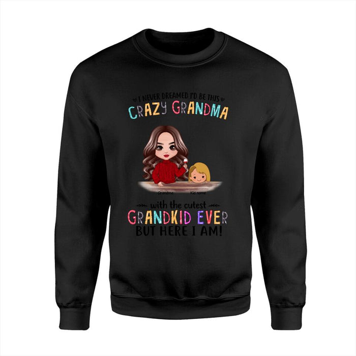 Funny Crazy Grandma With The Cutest Grandkids Personalized T-Shirt TS-PT1569