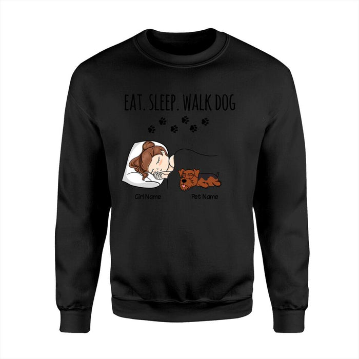 Eat SLeep Walk Dog Personalized T-shirt TS-NB1636