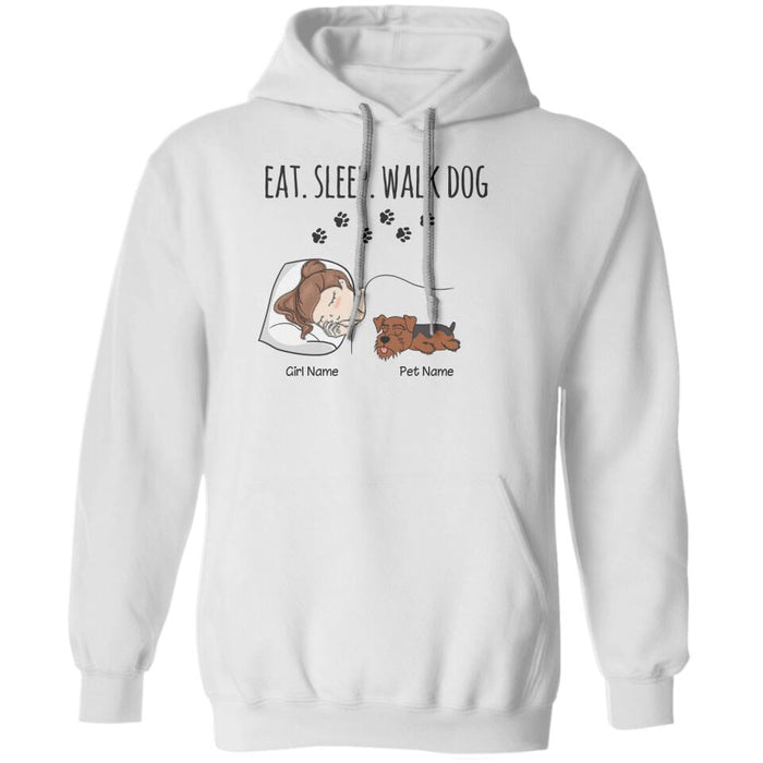 Eat SLeep Walk Dog Personalized T-shirt TS-NB1636