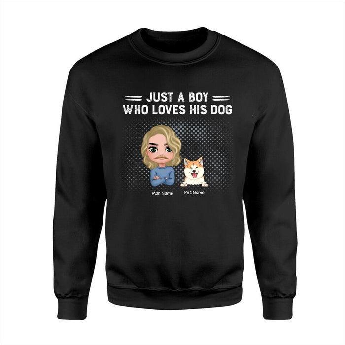 Just A Boy Who Loves His Dogs Personalized T-shirt TS-NB1634