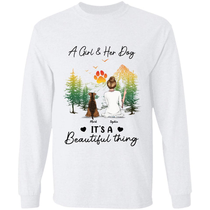A Girl & Her Dog It's A Beatiful Thing Personalized T-shirt TS-NB1657