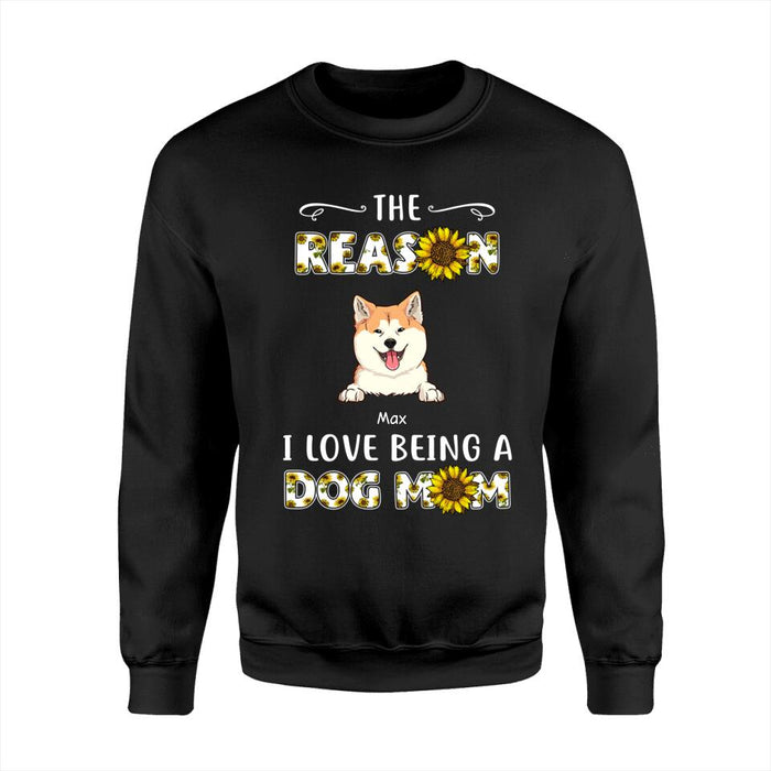 The Reason I Love Being A Dog Mom Personalized T-shirt TS-NB1661