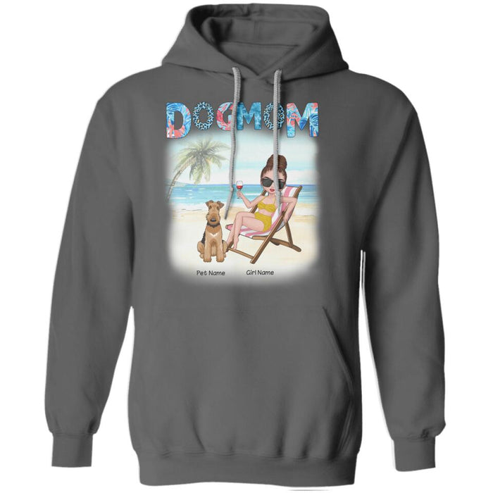 Dog Mom On The Beach Personalized T-shirt TS-NB1659