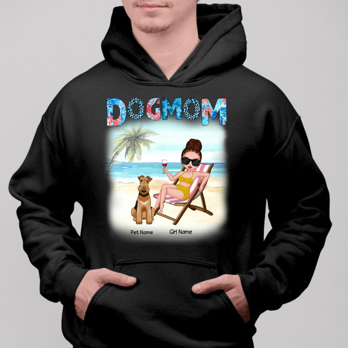 Dog Mom On The Beach Personalized T-shirt TS-NB1659