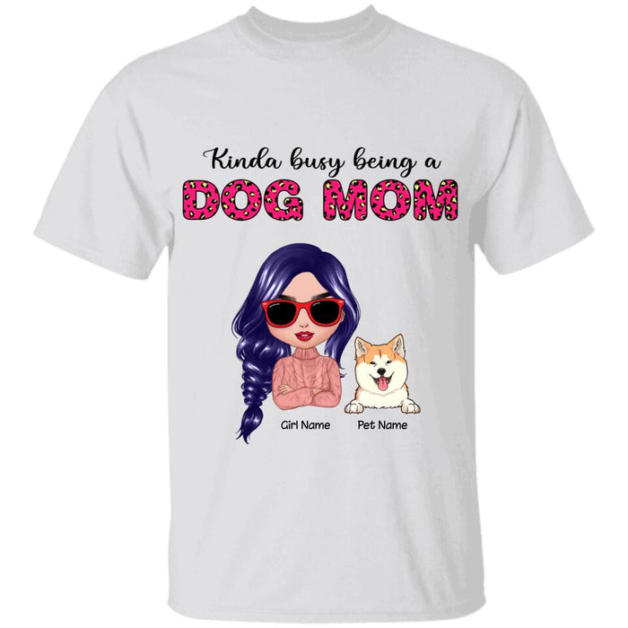 Kinda Busy Being A Dog Mom & A Snack Dealer Personalized T-shirt TS-NB1662