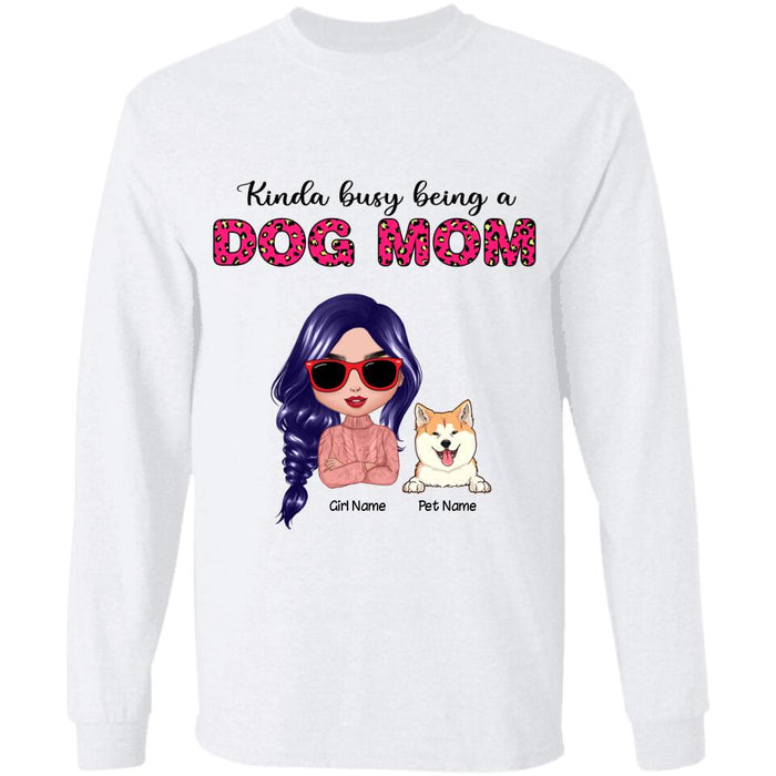 Kinda Busy Being A Dog Mom & A Snack Dealer Personalized T-shirt TS-NB1662