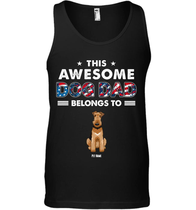 This Awesome Dog Dad Belongs To  Personalized T-shirt TS-NB1675
