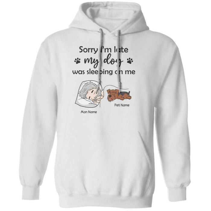 Sorry I'm Late My Dogs Were Sleeping On Me Personalized T-shirt TS-NB1632