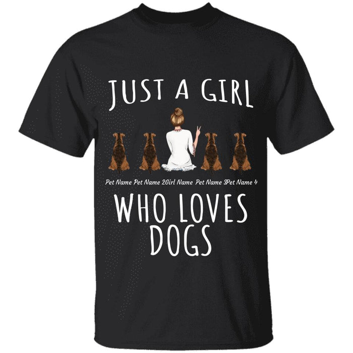 "Just a girl who loves Dogs/Cats" personalized T-Shirt TS22-1