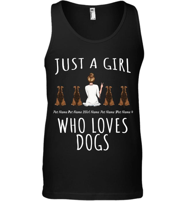 "Just a girl who loves Dogs/Cats" personalized T-Shirt TS22-1