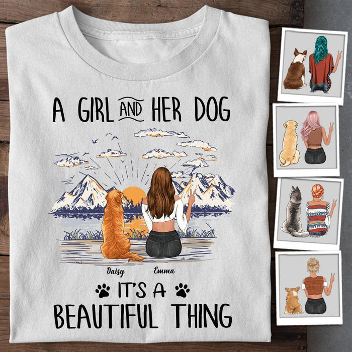 A Girl And Her Dog It's A Beautiful Thing Personalized T-shirt TS-NB1677