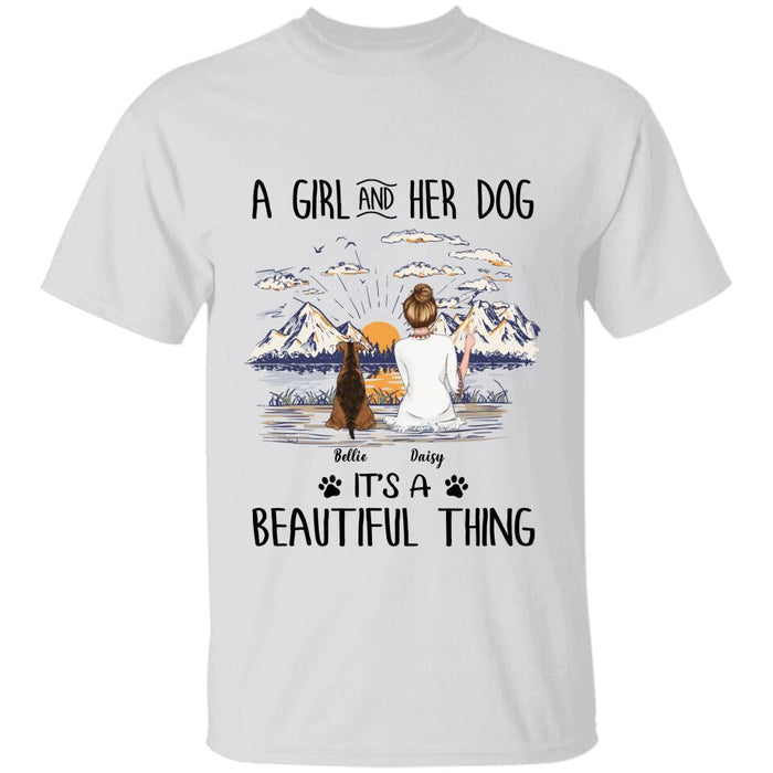 A Girl And Her Dog It's A Beautiful Thing Personalized T-shirt TS-NB1677