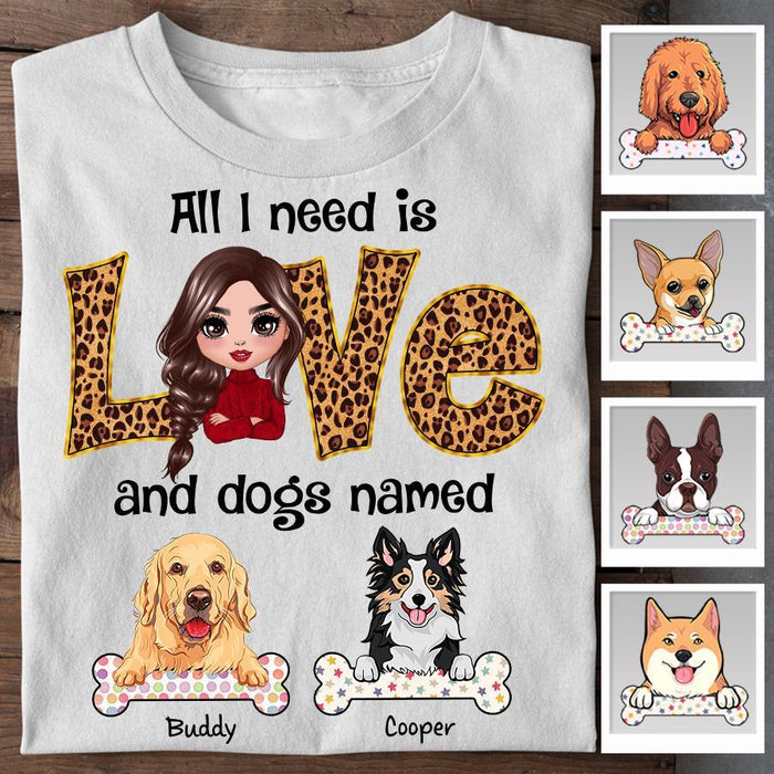 All I Need Is Love & My Dog Personalized T-shirt TS-NB1753