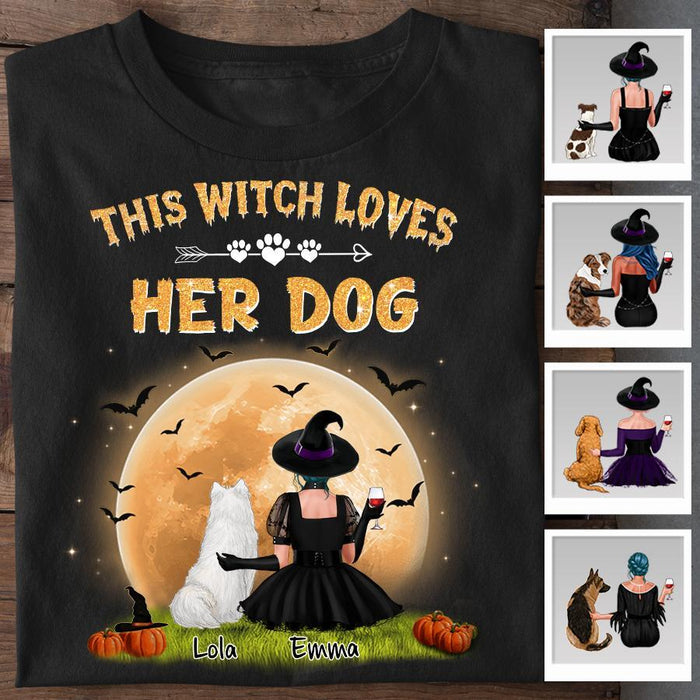 This Witch Loves Her Dog Personalized T-shirt TS-NB1792