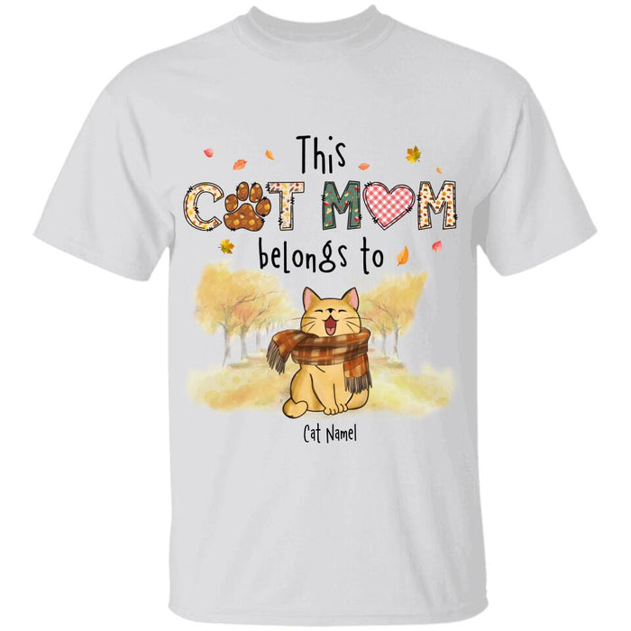 This Cat Mom Belongs To  Personalized T-shirt TS-TT1826