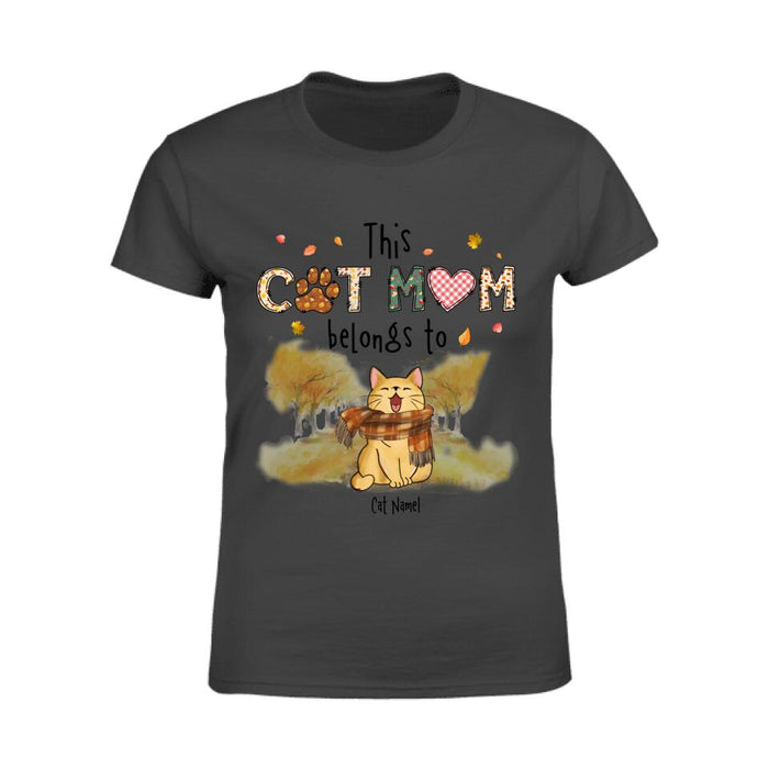 This Cat Mom Belongs To  Personalized T-shirt TS-TT1826