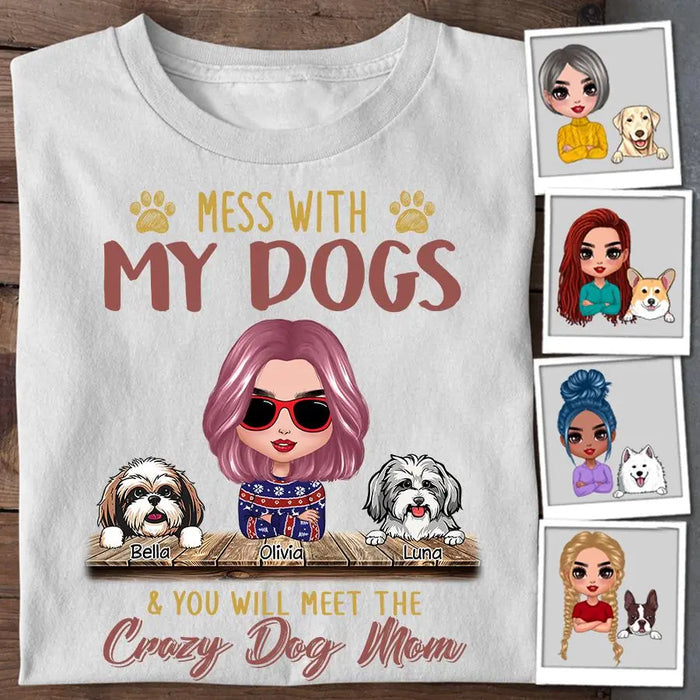 If You Hurt My Dogs & You Will Meet The Crazy Dog Lady Personalized T-shirt TS-NB1835