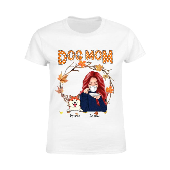 Autume Dog Mom Personalized T-shirt TS-NB1838