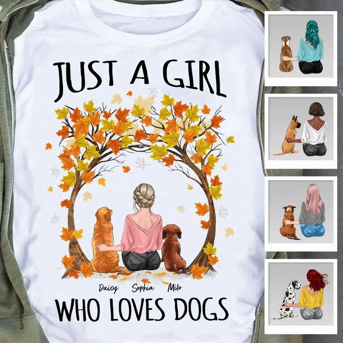 Just A Girl Who Loves Dogs Personalized T-shirt TS-NB1839