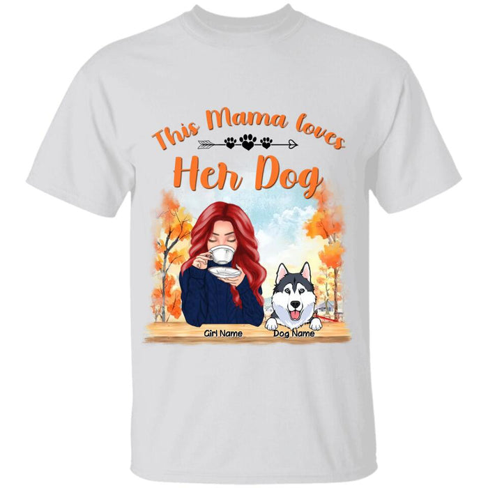 This Mama Loves Her Dogs Personalized T-shirt TS-NB1861