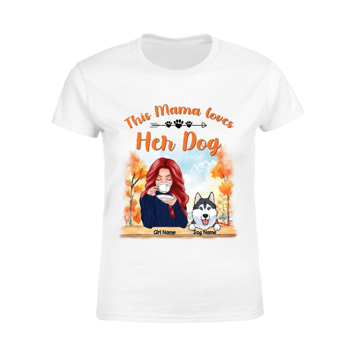 This Mama Loves Her Dogs Personalized T-shirt TS-NB1861