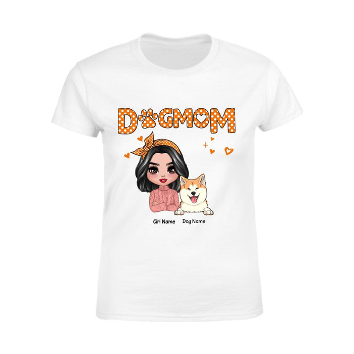 Polka Dot  Dog Mom Personalized T-shirt TS-NB1828