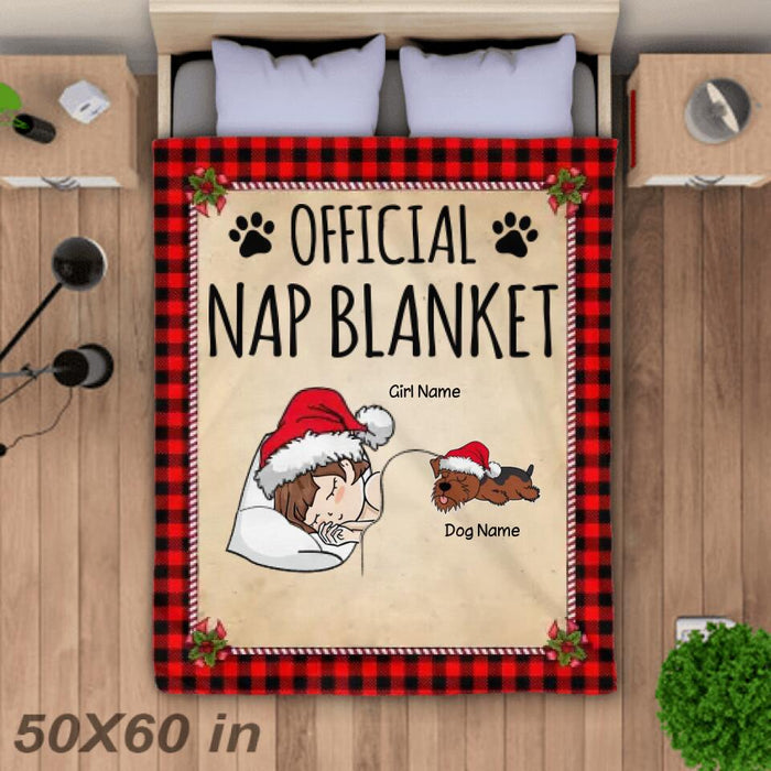 Christmas Official Nap Blanket With Dogs Personalized Blanket B-NB2013