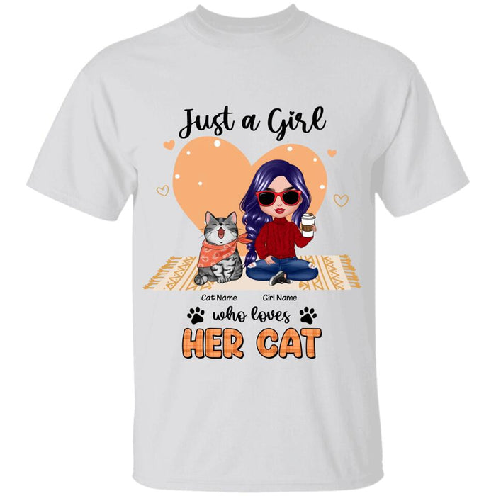 Just A Girl Who Loves Her Cats Personalized T-Shirt TS-TT1884