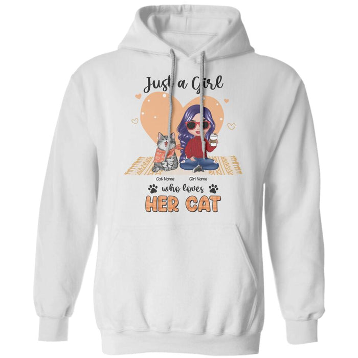 Just A Girl Who Loves Her Cats Personalized T-Shirt TS-TT1884