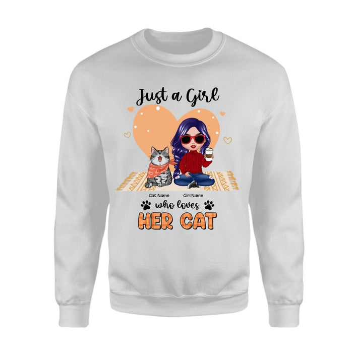 Just A Girl Who Loves Her Cats Personalized T-Shirt TS-TT1884