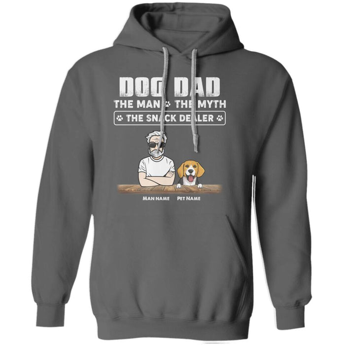 Dog Dad The Man The Myth The Snack Dealer Personalized T-shirt TS-NB1618